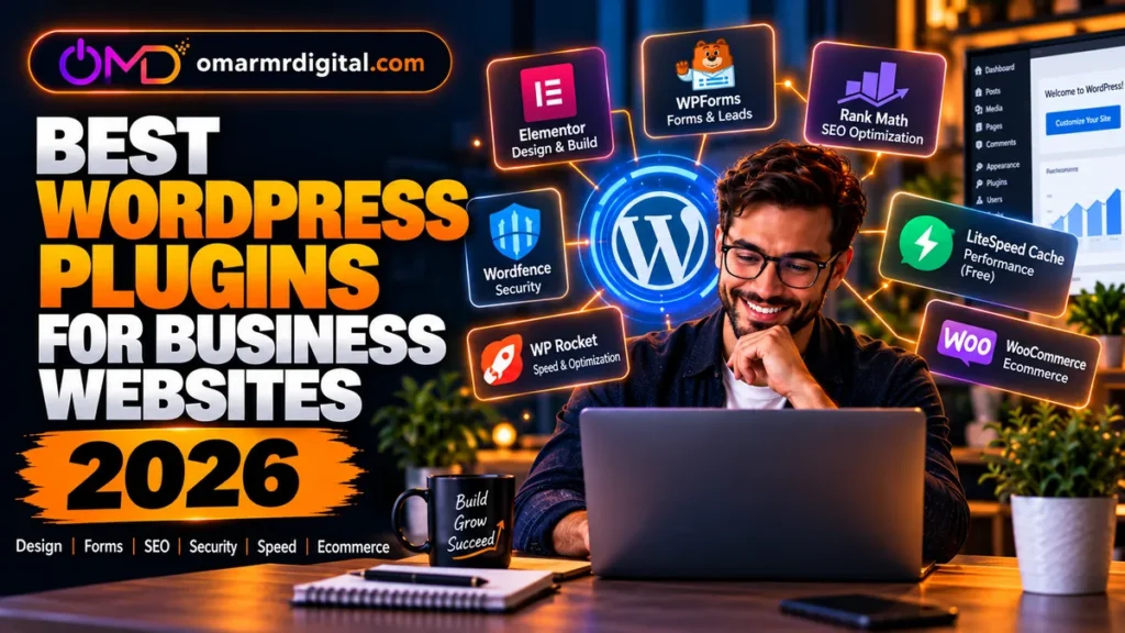 Best WordPress plugins for business websites in 2026 for design, SEO, security, forms, speed and ecommerce