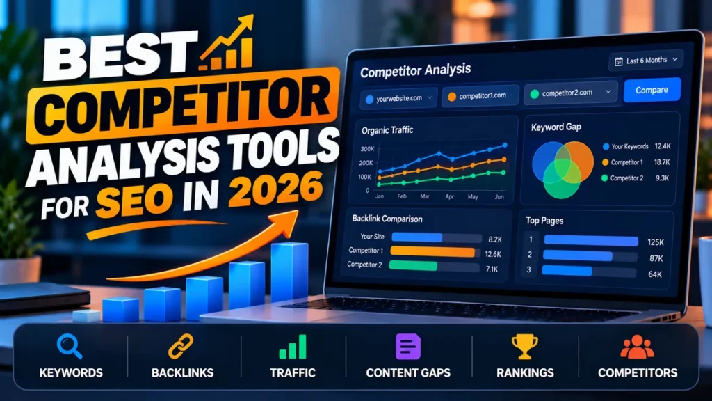 Best competitor analysis tools for SEO in 2026 for keywords, backlinks, traffic, content gaps, rankings and competitor research