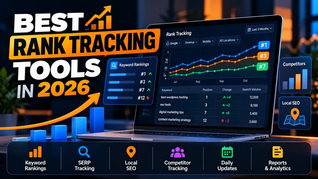 Best rank tracking tools in 2026 for keyword rankings, SERP tracking, local SEO, competitor monitoring and SEO reports